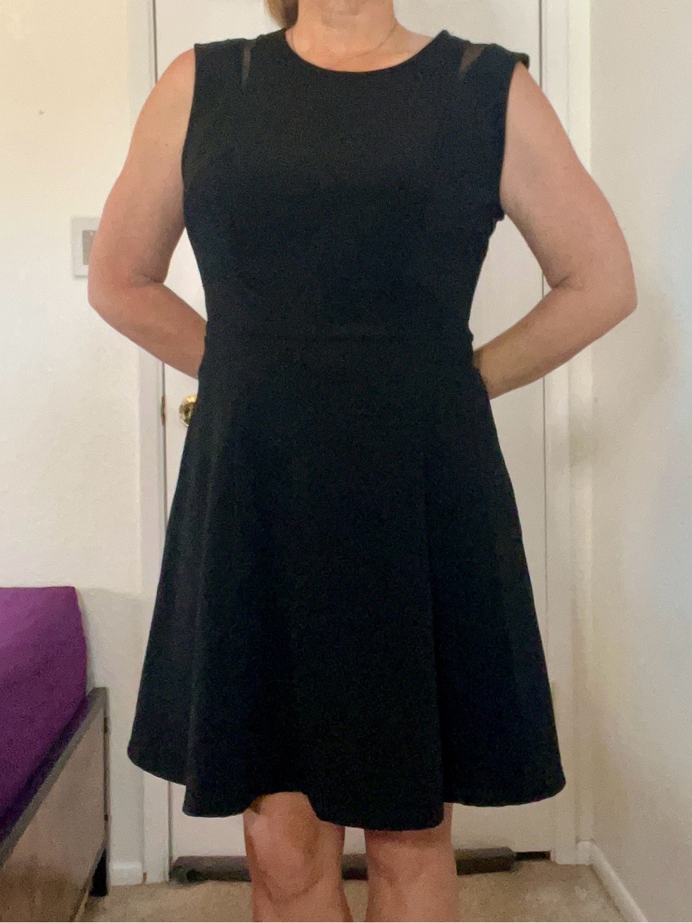 Massimo Black Sleeveless A-Line Dress